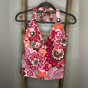 Sunsets Floral Tankini Top D Cup